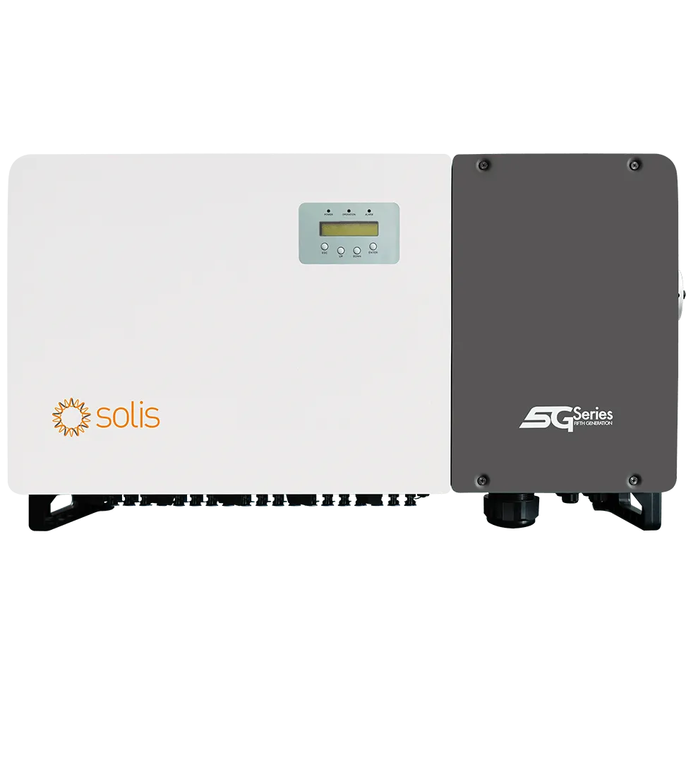 Solis-80K-5G — Solis 5G Series Inverter Front View LCD Display OSG Oriana India